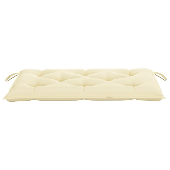 Bancă Grădină Lemn Tec cu Pernă - 112 cm | Livrare Gratuită