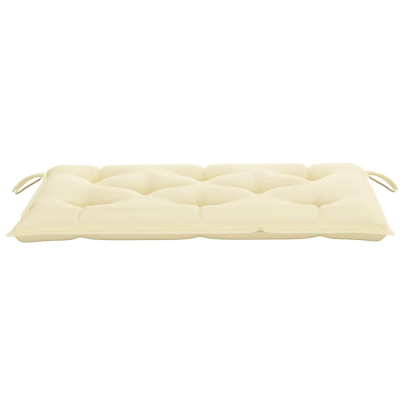 Bancă Grădină Lemn Tec cu Pernă - 112 cm | Livrare Gratuită