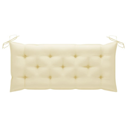 Bancă Grădină Stivuibilă cu Pernă - Lemn Masiv Tec | 128,5 cm