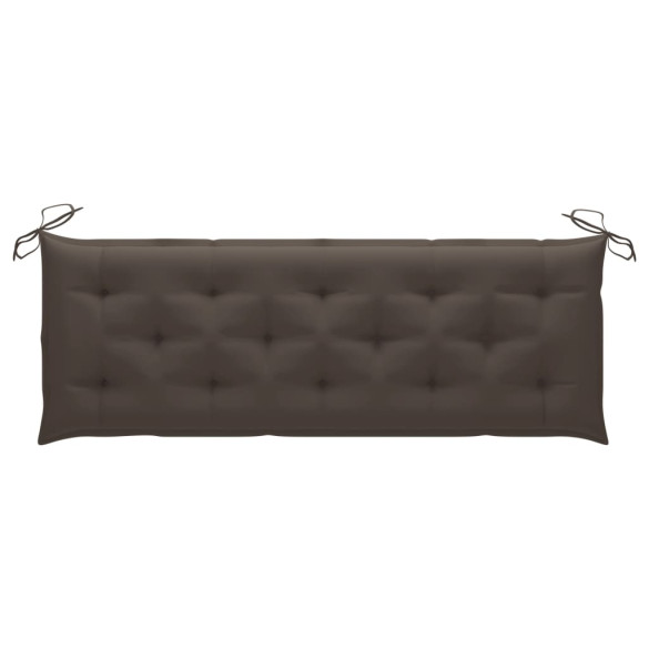 Bancă grădină stivuibilă cu pernă - Lemn tec masiv - 159 cm