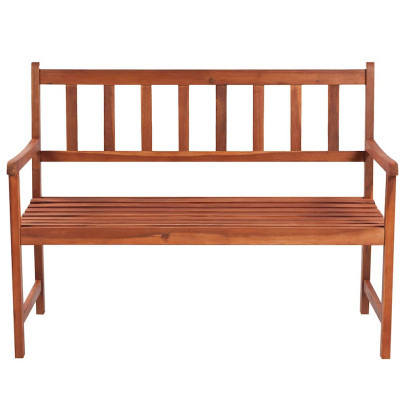 Bancă Grădină cu Pernă - Lemn Acacia Masiv - 120 cm