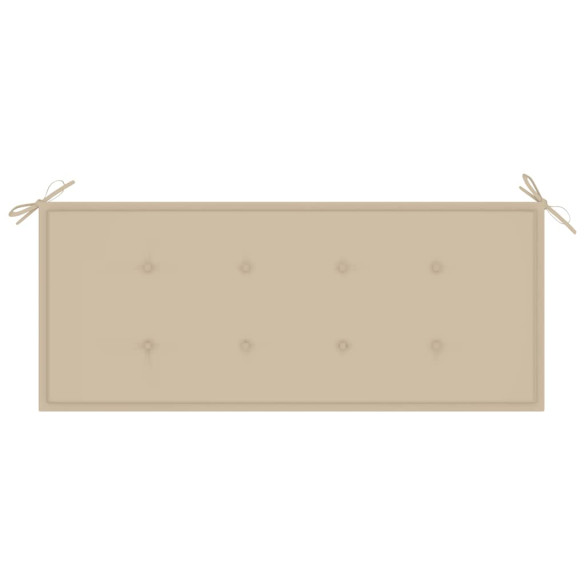 Bancă Grădină Pliabilă Bambus cu Pernă - 118 cm