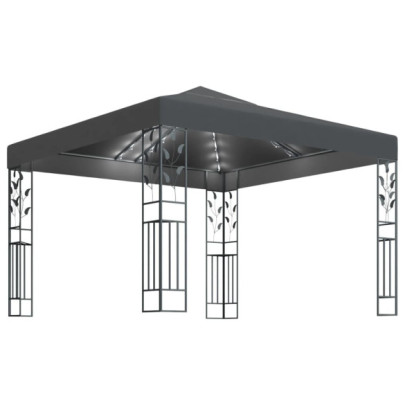 Pavilion cu Lumini LED Solar - Antracit 3x3m | Livrare Gratuita