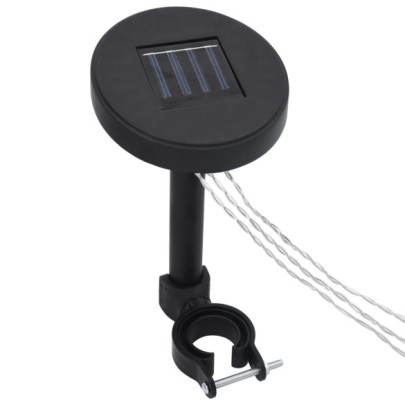 Pavilion Grădină cu Lumini LED Solar - Antracit 3x3m