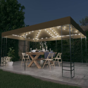 Pavilion cu Lumini LED Solar | Gri Taupe 3x4m | Livrare Gratuita