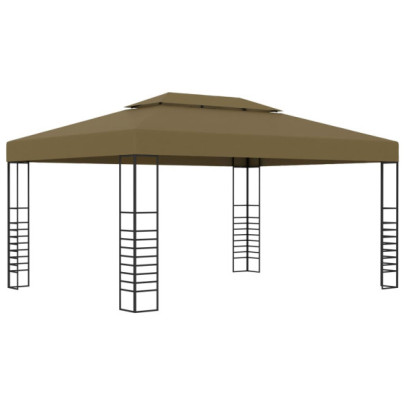 Pavilion cu Lumini LED Solar | Gri Taupe 3x4m | Livrare Gratuita