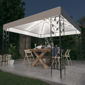 Pavilion cu Lumini LED Solar | Acoperiș dublu | Livrare Gratuită