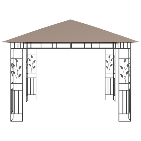 Pavilion cu Plasa Anti-Țânțari și Lumini LED Solar | 3x3m