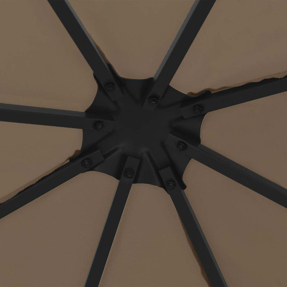 Pavilion cu Lumini LED Solar 3x3m - Gri Taupe | Livrare Gratuita