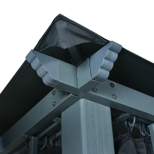 Pavilion cu Lumini LED Solar 3x3m - Antracit | Livrare Gratuită