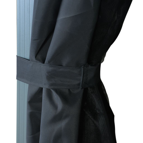 Pavilion cu Lumini LED Solar 3x3m - Antracit | Livrare Gratuită