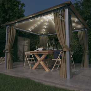Pavilion cu Perdele și Lumini LED 3x3m | Livrare Gratuită