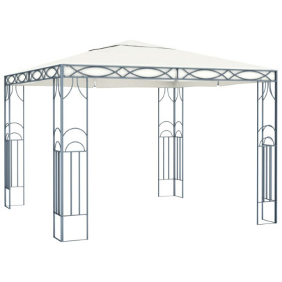 Pavilion cu Lumini LED Solar - Crem 300x300 cm
