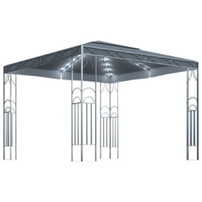 Pavilion cu Lumini LED Solar - Antracit 300x300cm 2