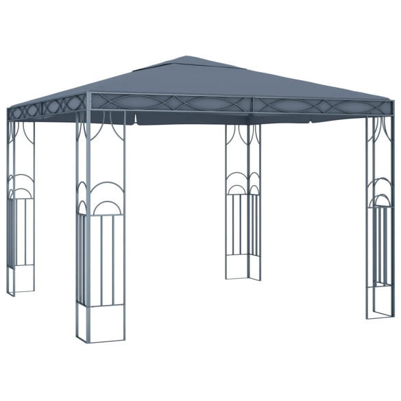 Pavilion cu Lumini LED Solar - Antracit 300x300cm