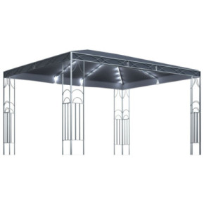 Pavilion cu Lumini LED Solar - Antracit 400x300 cm 2