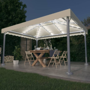 Pavilion cu Lumini LED Solar - Aluminiu - 400x300 cm