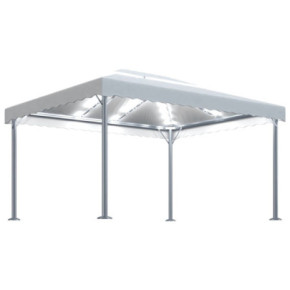 Pavilion cu Lumini LED Solar - Aluminiu - 400x300 cm 2