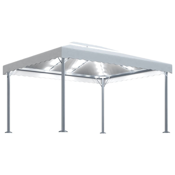 Pavilion cu Lumini LED Solar - Aluminiu - 400x300 cm
