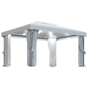 Pavilion cu Lumini LED Solar - Alb Crem 4x3m | Livrare Gratuită 2