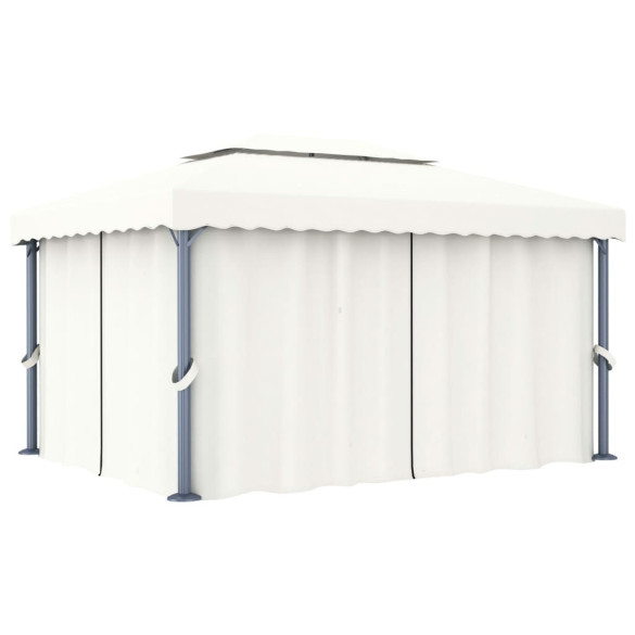 Pavilion cu Lumini LED Solar - Alb Crem 4x3m | Livrare Gratuită Pavilion cu Lumini LED Solar - Alb Crem 4x3m | Livrare Gratuită