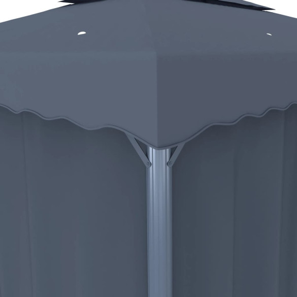 Pavilion cu Lumini LED Solar - Antracit 4x3m - Livrare Gratuita Pavilion cu Lumini LED Solar - Antracit 4x3m - Livrare Gratuita