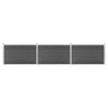 Set de panouri de gard - negru - 526 x 105 cm - WPC