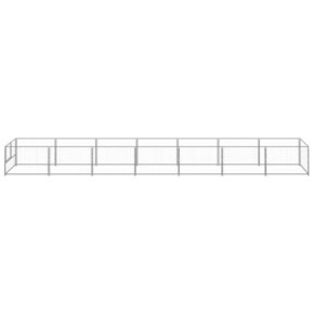 Padoc Câini Argintiu 7m² Oțel | Livrare Gratuită 2