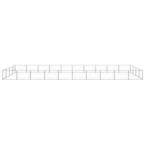 Padoc Câini 40m² Oțel Argintiu - Livrare Gratuită 2
