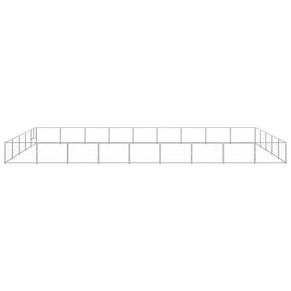 Padoc Câini 45m² - Oțel Argintiu | Livrare Gratuită