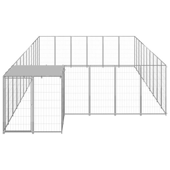 Padoc Câini 19,36 m² - Oțel Rezistent cu Acoperiș