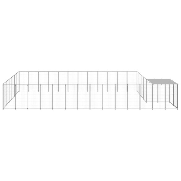 Padoc Câini 23m² - Oțel Rezistent cu Acoperiș - Livrare Gratis