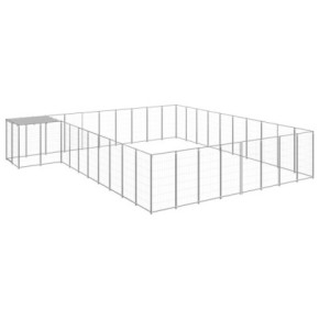 Padoc Câini 25m² - Oțel Rezistent cu Acoperiș | Livrare Gratuită