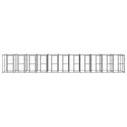 Padoc Câini Exterior cu Acoperiș 26m² - Oțel | Livrare Gratuită