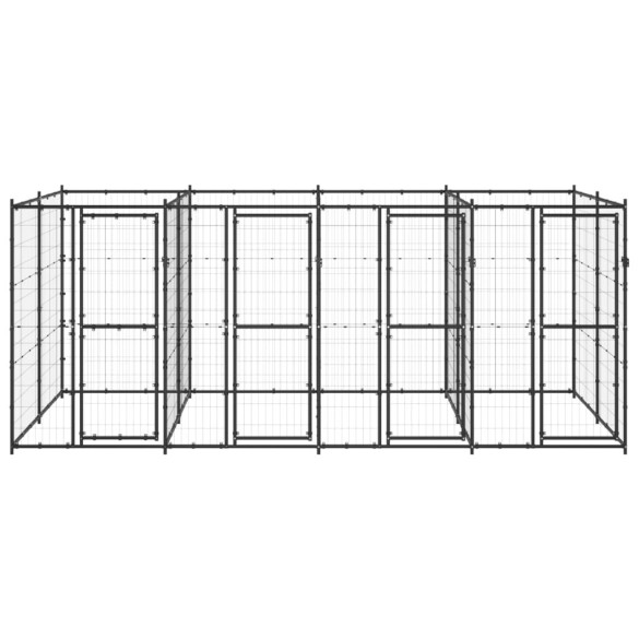 Padoc Câini Exterior 9,68 m² - Oțel Rezistent