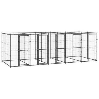 Padoc pentru câini de exterior - 12,1 m² - oțel