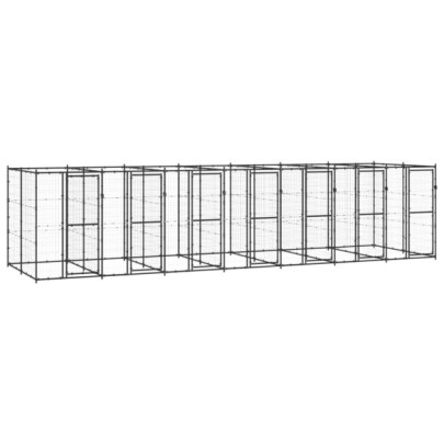 Padoc pentru câini de exterior - 16,94 m² - oțel