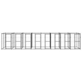 Padoc Câini Exterior 19,36 m² Oțel | Livrare Gratuită 2