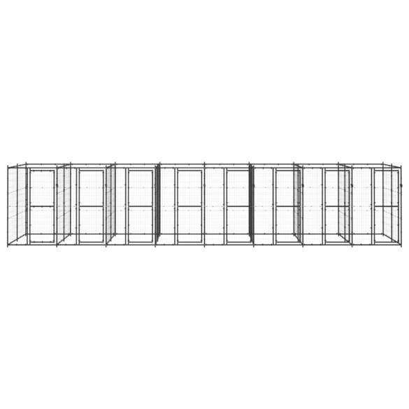 Padoc Câini Exterior 19,36 m² Oțel | Livrare Gratuită