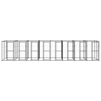 Padoc Câini Exterior 19,36 m² Oțel | Livrare Gratuită
