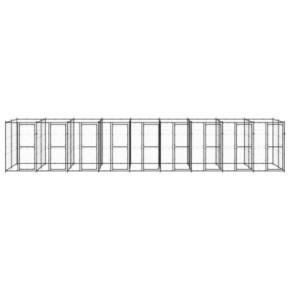 Padoc Câini Exterior 21,78 m² - Oțel Rezistent 2