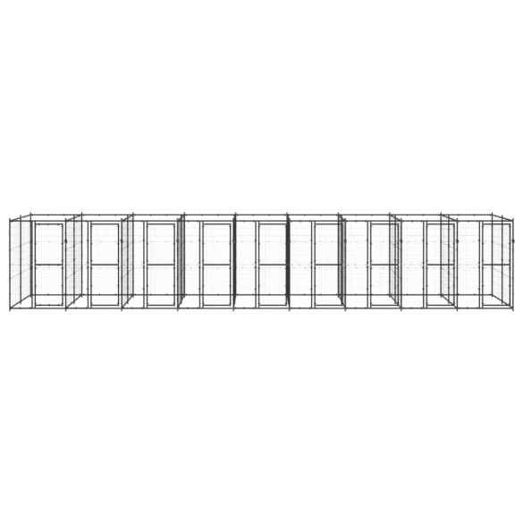 Padoc Câini Exterior 21,78 m² - Oțel Rezistent
