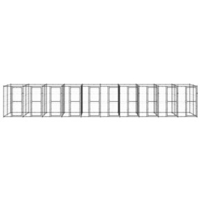 Padoc Câini Exterior 24,2 m² - Oțel | Livrare Gratuită 2