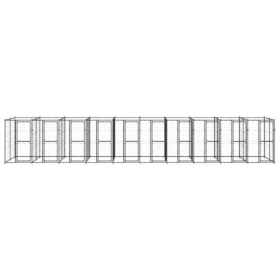 Padoc Câini Exterior 24,2 m² - Oțel | Livrare Gratuită