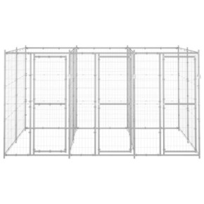 Padoc Câini Exterior 7,26 m² Oțel Galvanizat - Livrare Gratuită 2