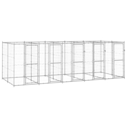 Padoc pentru câini de exterior - 12,1 m² - oțel galvanizat