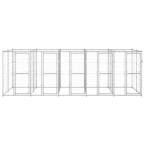 Padoc Câini Exterior 12,1 m² - Oțel Galvanizat | Livrare Gratuită 2