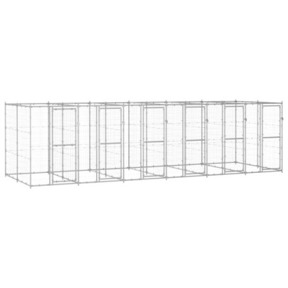 Padoc pentru câini de exterior - 14,52 m² - oțel galvanizat