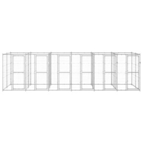 Padoc Câini Exterior 14,52 m² - Oțel Galvanizat Rezistent 2
