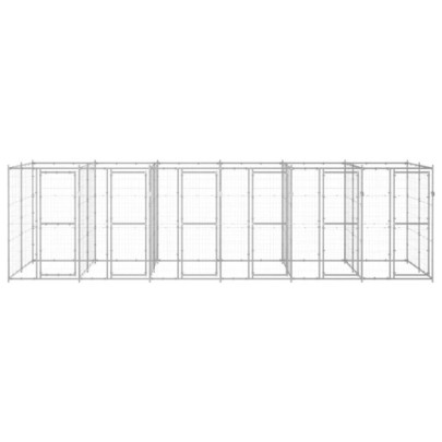 Padoc Câini Exterior 14,52 m² - Oțel Galvanizat Rezistent